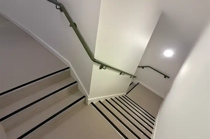 Corridors, stairwells, and server rooms
